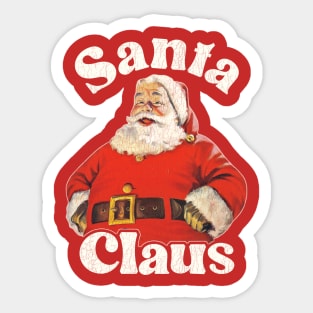 Vintage Jolly Santa Claus Sticker